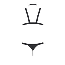 Комплект мужского белья из стреп (стринги, шлейка), черный Passion 039 Set Andrew Black, XXL/XXXL