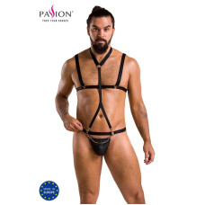 Комплект мужского белья из стреп (стринги, шлейка), черный Passion 039 Set Andrew Black, XXL/XXXL