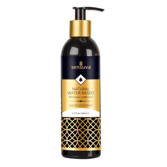 Съедобная смазка со вкусом кокоса на водной основе Sensuva Natural Water-Based Exotic Coconut, 240 ml
