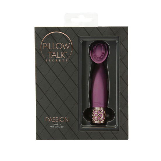 Кліторальний вібратор з 3 стимулюючими зонами, бордовий Pillow Talk Secrets Passion Clitoral Vibrator Wine