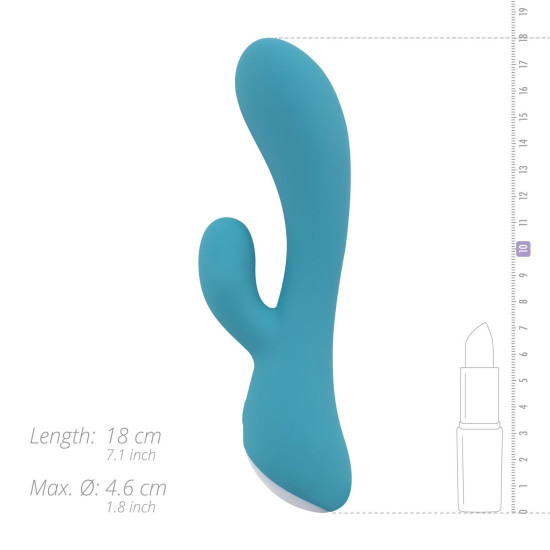 Вібратор-кролик ергономічної форми, 10 режимів Cala Azul Martina Rabbit Vibrator