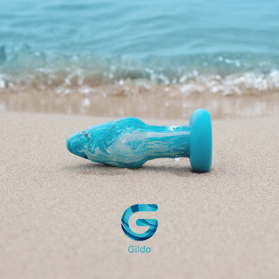 Стеклянная анальная пробка, максимальный диаметр 4 см Gildo Ocean Curl
