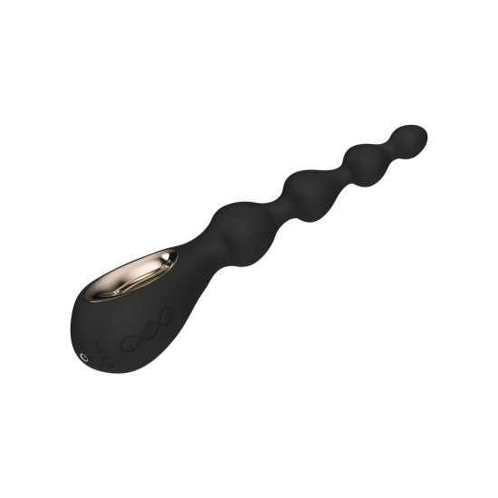 Анальные бусы с вибрацией, 8 режимов, черные LELO Soraya Beads Black