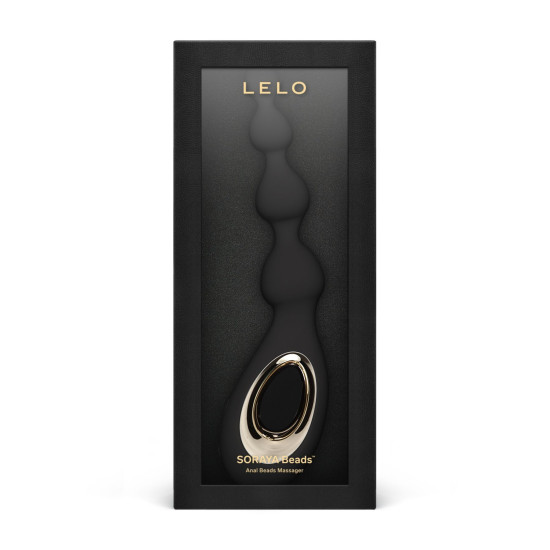 Анальные бусы с вибрацией, 8 режимов, черные LELO Soraya Beads Black