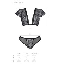 Комплект, чёрный Passion LEAFA BIKINI black, XXL/XXXL