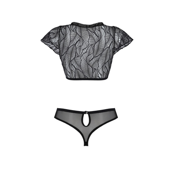 Комплект, чёрный Passion LEAFA BIKINI black, XXL/XXXL