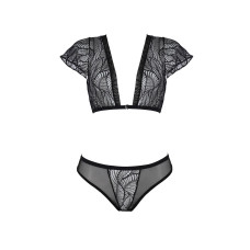 Комплект, чёрный Passion LEAFA BIKINI black, XXL/XXXL
