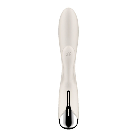 Вібратор-кролик з ротацією, 3 мотори, бежевий Satisfyer Spinning Rabbit 1 Beige