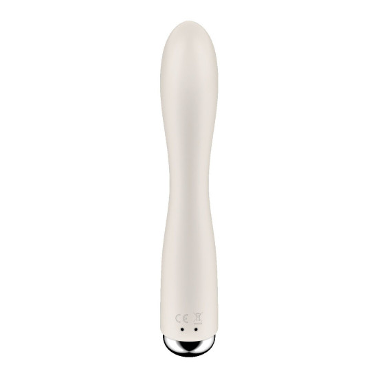 Вібратор-кролик з ротацією, 3 мотори, бежевий Satisfyer Spinning Rabbit 1 Beige