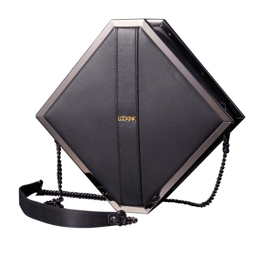 Сумка для хранения секс-игрушек, черная Lockink Mysterious Square Kink Bag Black
