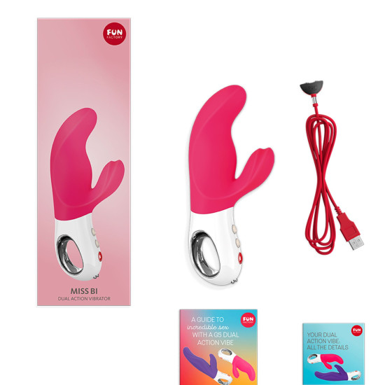 Вібратор-кролик, рожево-білий Fun Factory MISS BI pink/white