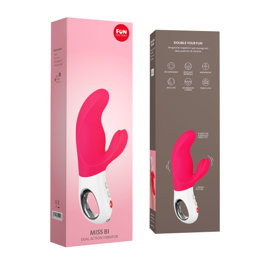 Вібратор-кролик, рожево-білий Fun Factory MISS BI pink/white