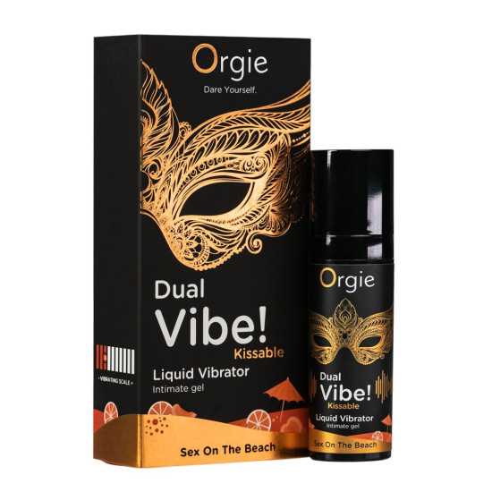 Жидкий вибратор Orgie Dual Vibe! Sex On The Beach Kissable Liquid Vibrator, 15 ml