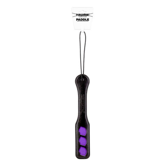 Паддл з малюнком губ, чорний Punishment Purple Lips Paddle Black