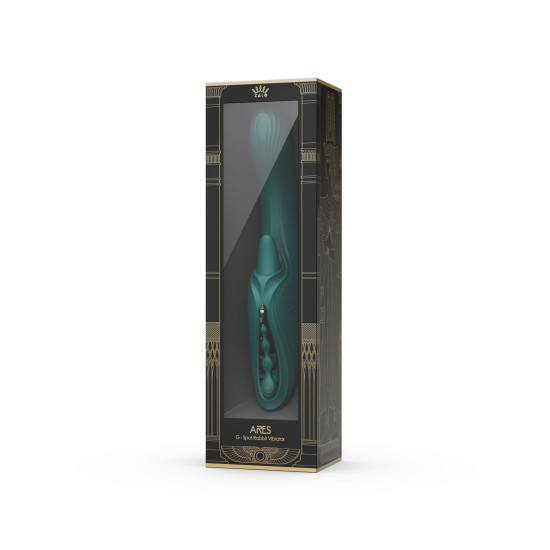Вибратор-кролик, бирюзово-зеленый Zalo Ares Turquoise Green