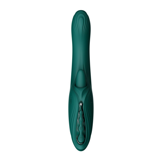 Вибратор-кролик, бирюзово-зеленый Zalo Ares Turquoise Green