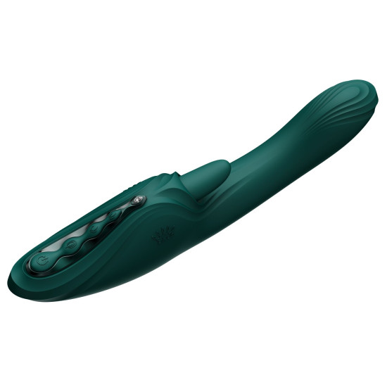 Вибратор-кролик, бирюзово-зеленый Zalo Ares Turquoise Green