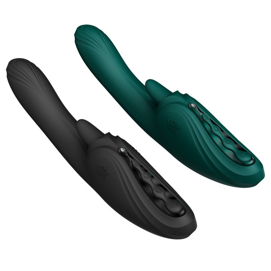 Вибратор-кролик, бирюзово-зеленый Zalo Ares Turquoise Green