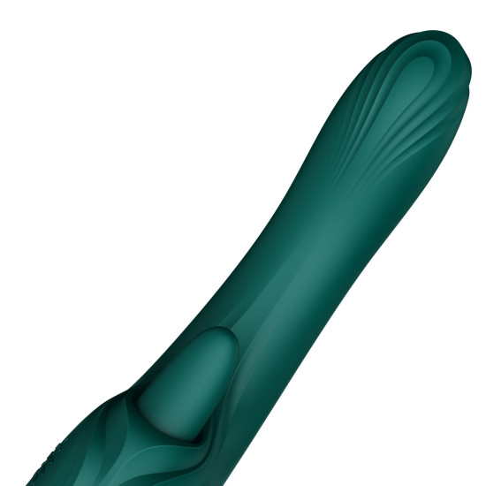 Вибратор-кролик, бирюзово-зеленый Zalo Ares Turquoise Green