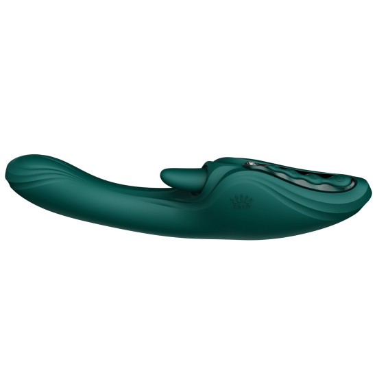 Вибратор-кролик, бирюзово-зеленый Zalo Ares Turquoise Green