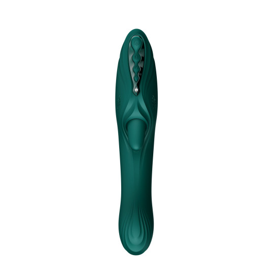 Вибратор-кролик, бирюзово-зеленый Zalo Ares Turquoise Green