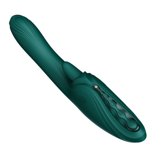 Вибратор-кролик, бирюзово-зеленый Zalo Ares Turquoise Green