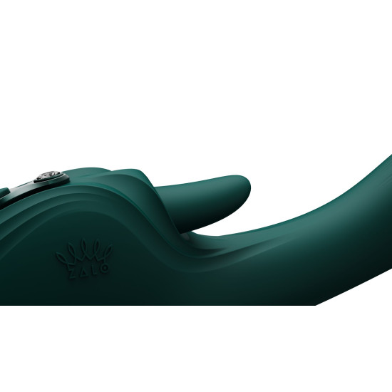 Вибратор-кролик, бирюзово-зеленый Zalo Ares Turquoise Green