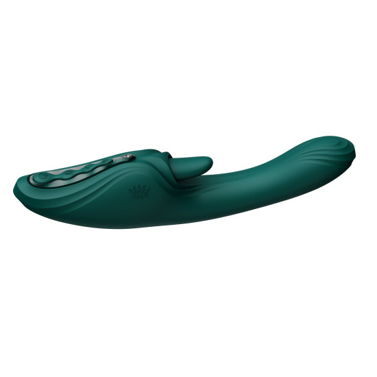 Вибратор-кролик, бирюзово-зеленый Zalo Ares Turquoise Green