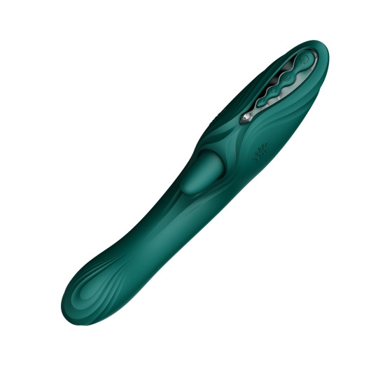 Вибратор-кролик, бирюзово-зеленый Zalo Ares Turquoise Green