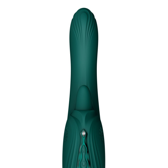 Вибратор-кролик, бирюзово-зеленый Zalo Ares Turquoise Green