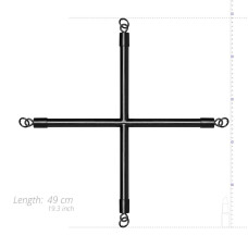 Хрестовина для фіксації з наручниками Bedroom Fantasies Hog Tie Cross Bar With Cuffs