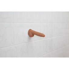 Силиконовый фаллоимитатор, длина 19 см, вибропуля в подарок, карамельный Addiction Steven Silicone Dong Caramel, 7.5 inch
