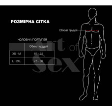 Чоловіча портупея Art of Sex - Spartacus, екошкіра, колір чорний, розмір L-2XL