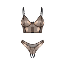 Комплект Obsessive Soranna Top & Crotchless Thong, розмір 2XL/3XL
