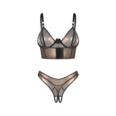 Комплект Obsessive Soranna Top & Crotchless Thong, розмір 2XL/3XL