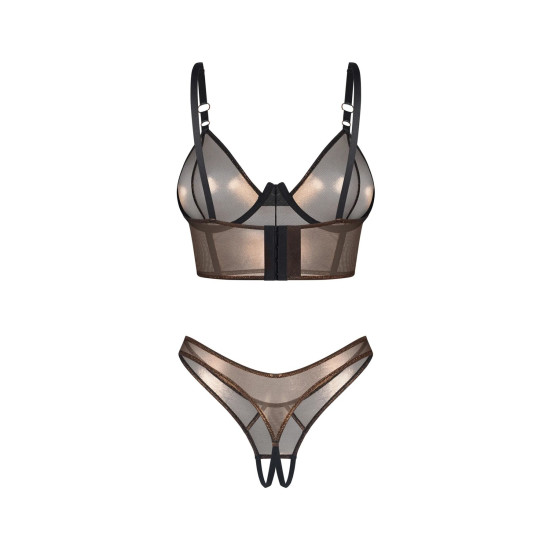 Комплект Obsessive Soranna Top & Crotchless Thong, розмір 2XL/3XL