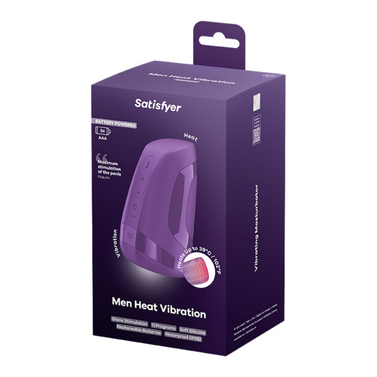 Мастурбатор-імітатор мінету з підігрівом та вібрацією Satisfyer Men Heat Vibration Battery Series