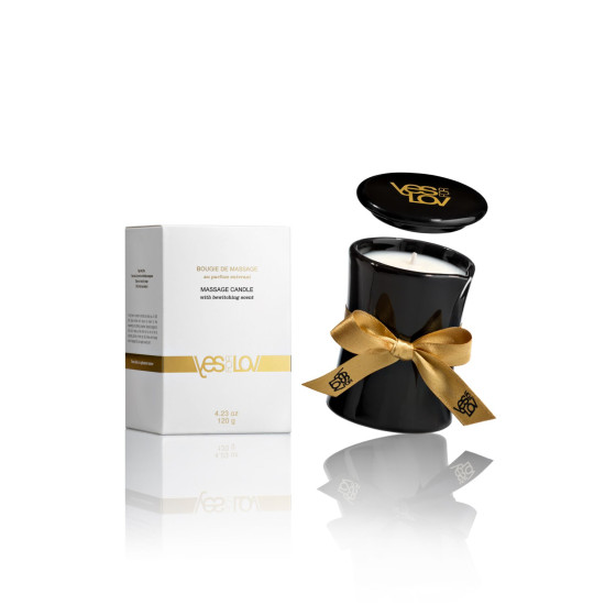 Массажная свеча, цветочный аромат, воск и масла YESforLOV Massage Candle with bewitching scent, 120 g