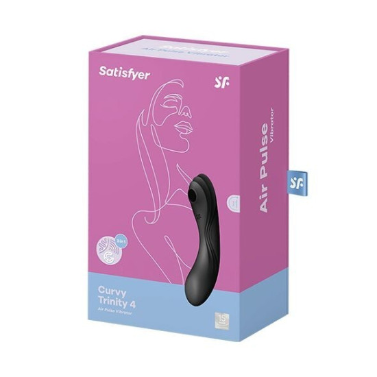 Вакуумный стимулятор с вибрацией, черный Satisfyer Curvy Trinity 4 Black