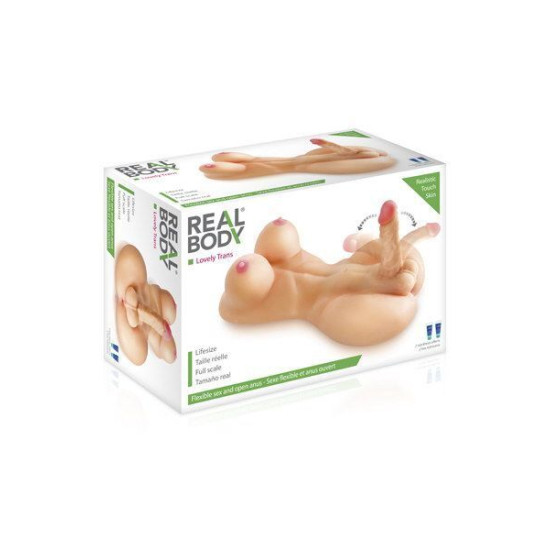 Торс транссексуала з пенісом та анусом Real Body - Lovely Trans (пом'ята упаковка)