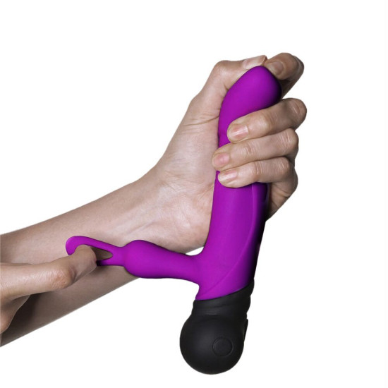 Вібратор з обертанням стовбура і петелькою для пальця Adrien Lastic Mini Bonnie