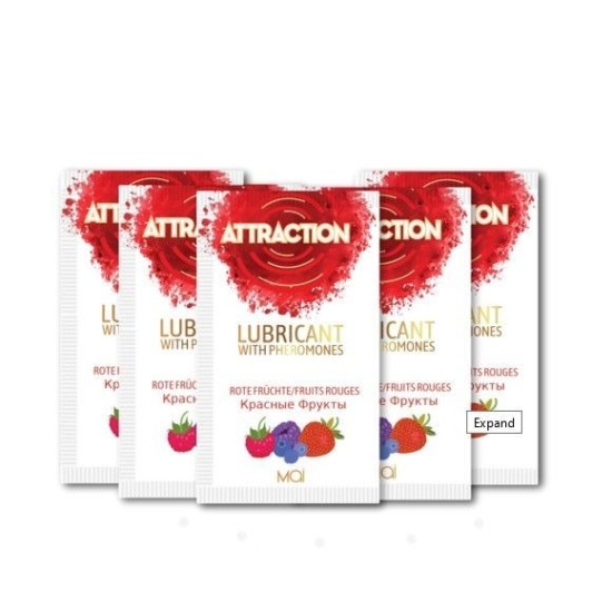 Пробник лубриканта з феромонами та ароматом червоних фруктів MAI Attraction Lubs Red Fruits, 10 ml