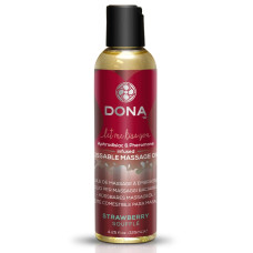 Съедобное массажное масло со вкусом клубничного суфле Dona Kissable Massage Oil Strawberry Souffle, 110 ml