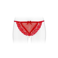 Трусики-стринги красного цвета с жемчужной ниткой Fashion Secret KATIA