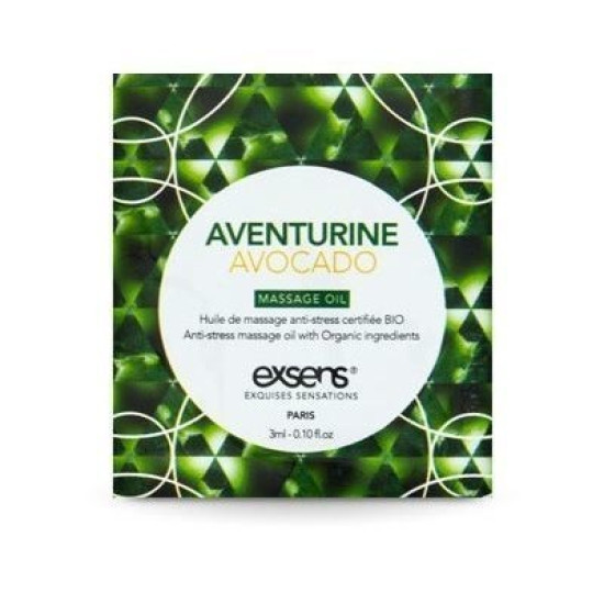 Пробник массажного масла с ароматом авокадо EXSENS Anti-Stress Aventurine Avocado, 3 ml