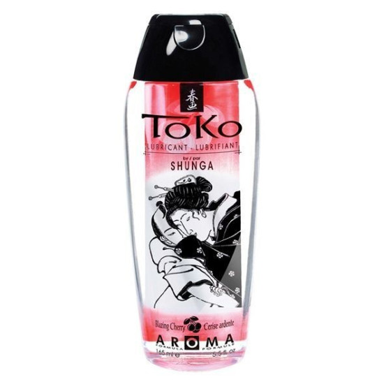 Съедобный лубрикант на водной основе с вишневым вкусом Shunga Toko AROMA Blazing Cherry, 165 ml