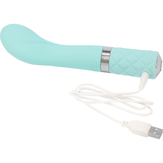 Вибратор для точки G бирюзового цвета с кристаллом Сваровски Pillow Talk Sassy Teal