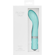 Вібратор для точки G бірюзового кольору з кристалом Сваровські Pillow Talk Sassy Teal