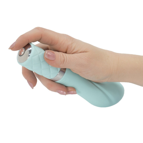 Вибратор для точки G бирюзового цвета с кристаллом Сваровски Pillow Talk Sassy Teal