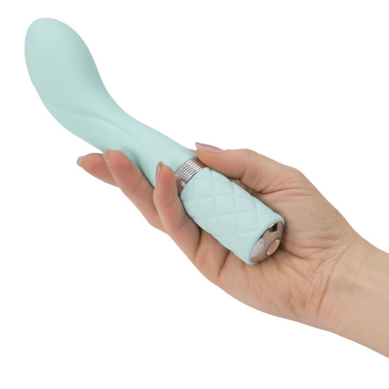 Вибратор для точки G бирюзового цвета с кристаллом Сваровски Pillow Talk Sassy Teal